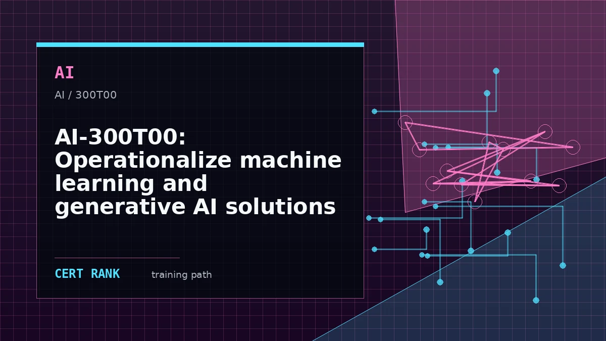 AI-300T00: Operationalize machine learning and generative AI solutions