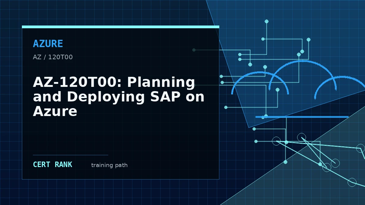 AZ-120T00: Planning and Deploying SAP on Azure