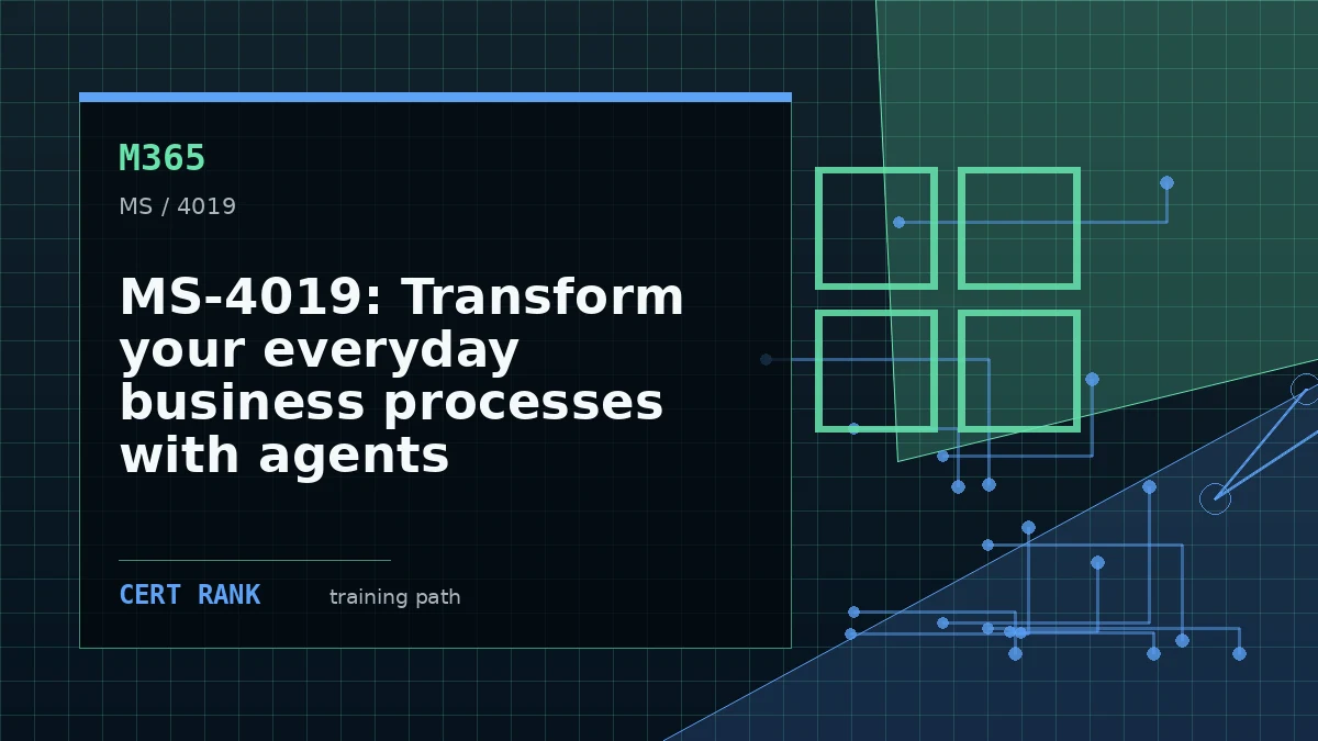 MS-4019: Transform your everyday business processes with agents
