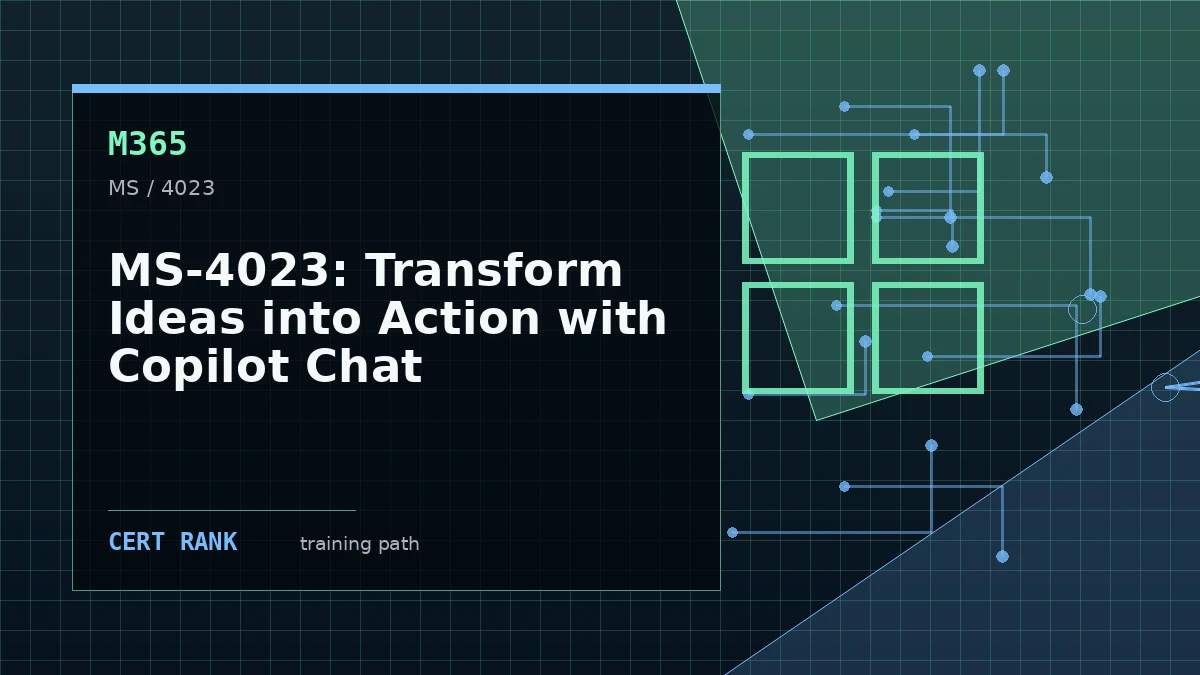 MS-4023: Transform Ideas into Action with Copilot Chat